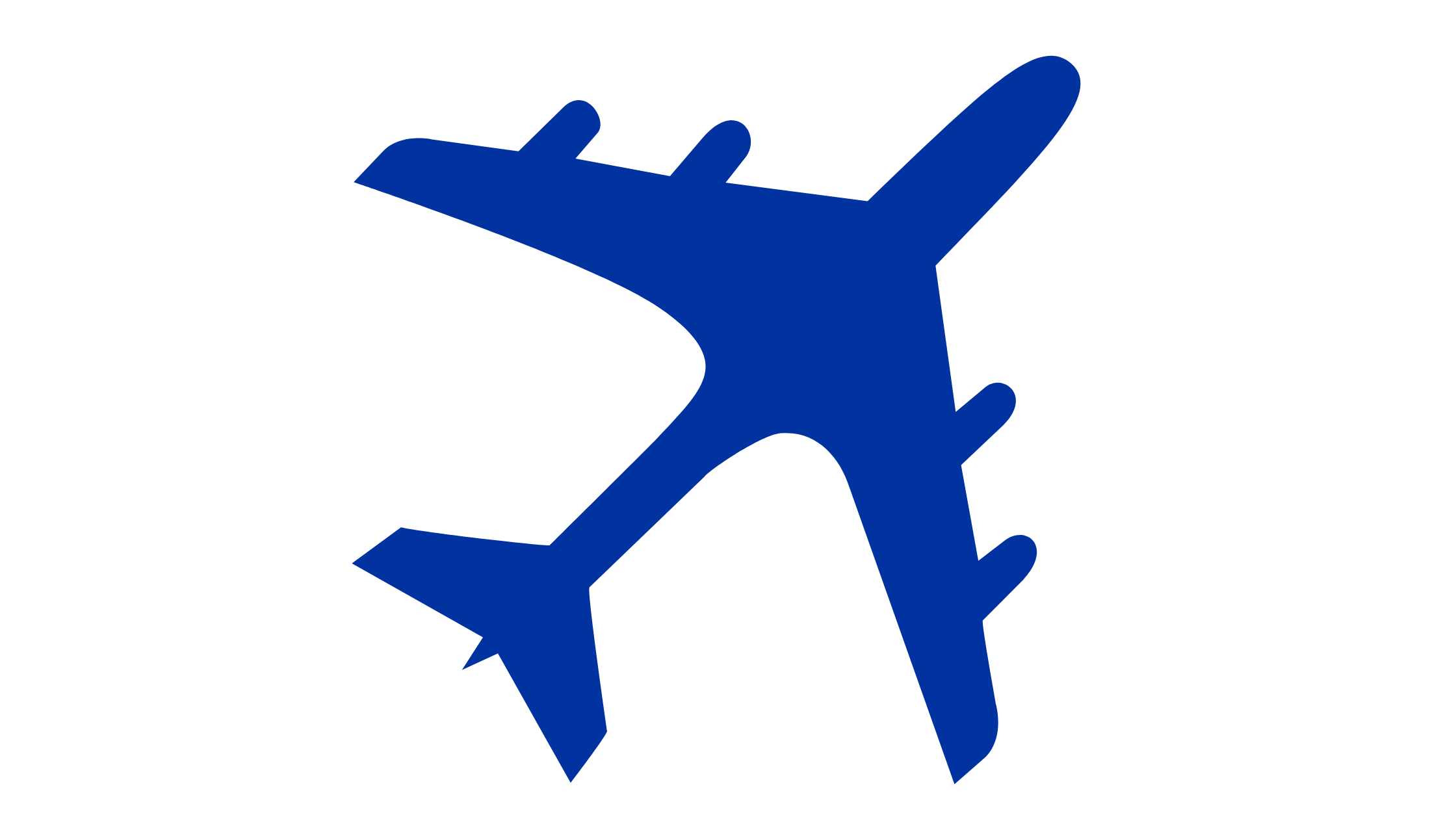 A pictogram of a plane